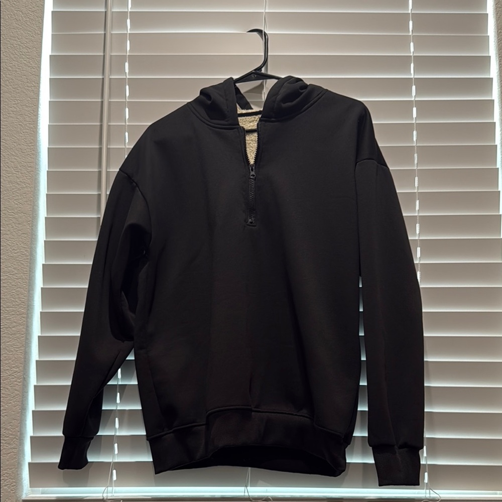 Black Half-Zip Hoodie